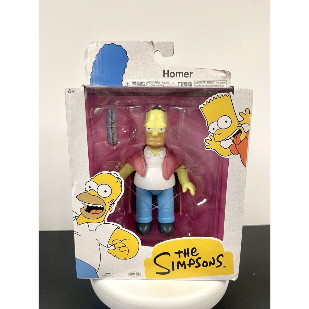 The Simpsons Sick Homer 5” Figure With Sandwich Jakks Pacific Wave 6 Rare Figure